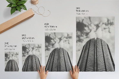 Hållbar väggposter Modern skyskrapa, symmetri, elegans