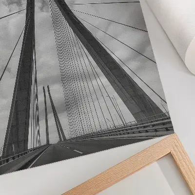 Affisch med motiv av repbro i modern och elegant symmetri