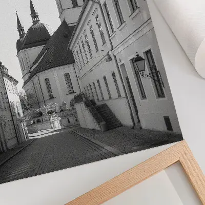 Hållbar väggposter med motiv av historiska byggnader med eleganta arkitektoniska detaljer