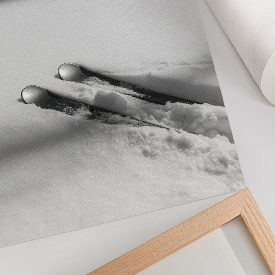 Dekorativ väggaffisch Minimalism vita grå skidor skuggor fred