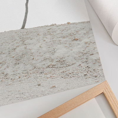 Poster Ensamt träd på en ljus bakgrund, minimalism