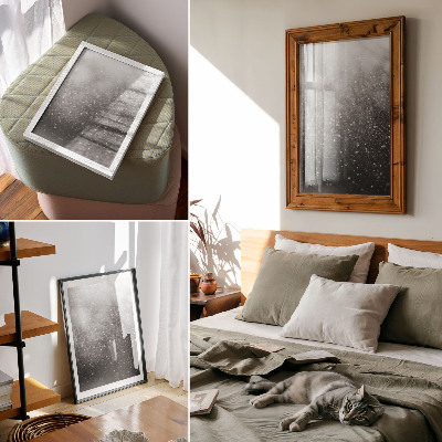 Hållbar väggposter Subtil ljusgrå bokeh-delikatess