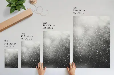 Hållbar väggposter med subtilt ljusgrått bokeh-motiv