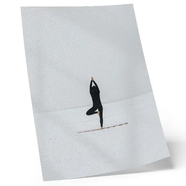 Poster minimalistisk yogafigur för fred och harmoni