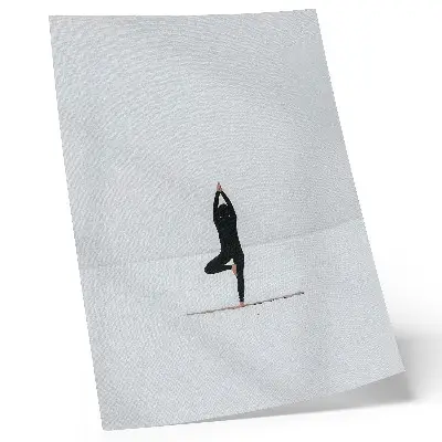 Poster minimalistisk yogafigur för fred och harmoni