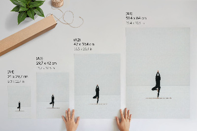 Poster Minimalism figur yoga fred harmoni