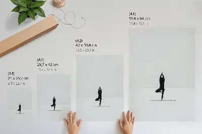 Poster minimalistisk yogafigur för fred och harmoni
