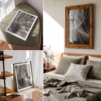 Hållbar väggposter Fina linjer abstrakt modern stil