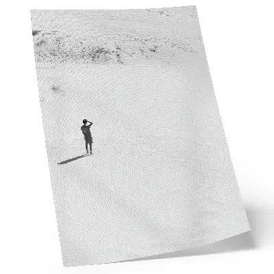 Affisch minimalism med tema ensamhet, utrymme och fred