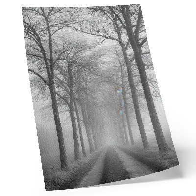 Hållbar väggposter Dimmig trädgränd Modern minimalism