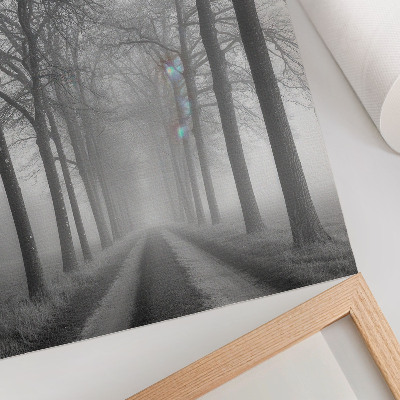 Hållbar väggposter Dimmig trädgränd Modern minimalism