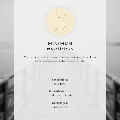 Affisch Svartvitt minimalistiskt landskap med pir och lugnt vatten