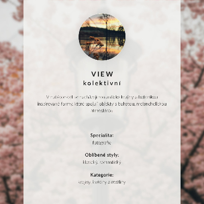 Poster Elegans svarta och vita kronblad fred