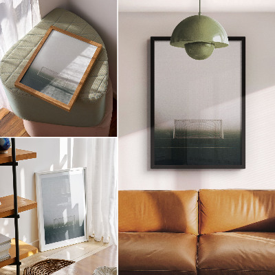 Affisch Mål på planen dimma lugn minimalism