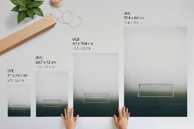 Affisch Mål på planen dimma lugn minimalism