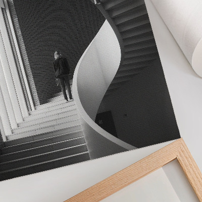 Poster Spiraltrappa tegel minimalism kontrast