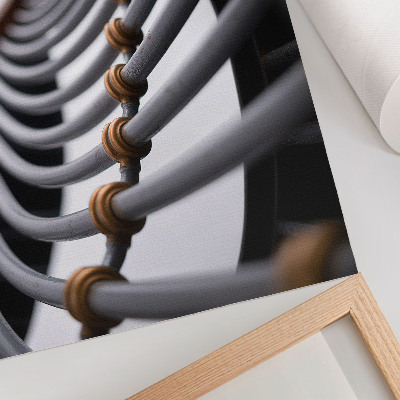 Poster Rörkurvor metallstruktur utrymme design