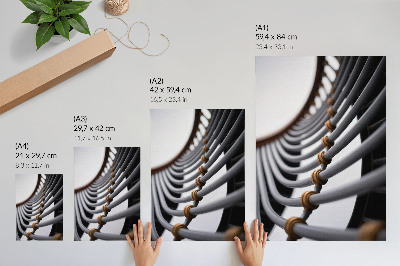 Poster Rörkurvor metallstruktur utrymme design