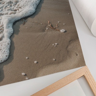 Hållbar väggposter Sand, vatten, delikatess, harmoni