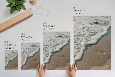 Hållbar väggposter Sand, vatten, delikatess, harmoni