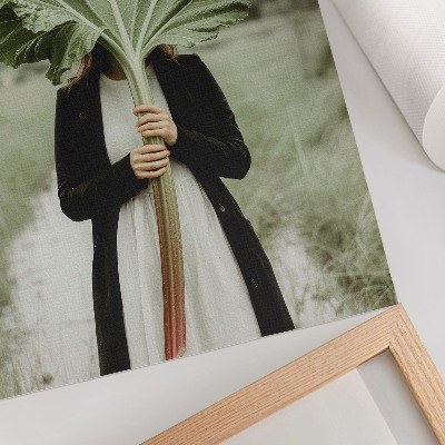 Hållbar väggposter Naturens mysterium: Löv och figur