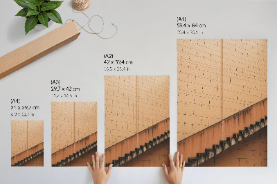 Poster Geometriska linjer i beige och bruna toner fulla av harmoni
