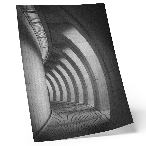 Poster Futuristisk svartvit elegans i rymden