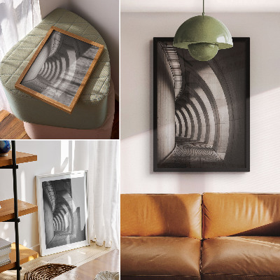 Poster Futuristisk svartvit elegans i rymden