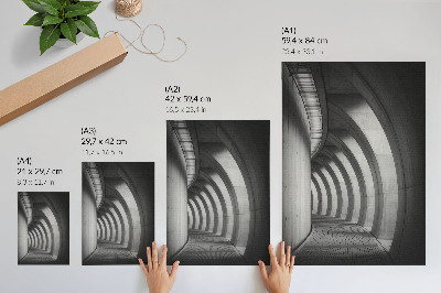 Poster Futuristisk svartvit elegans i rymden