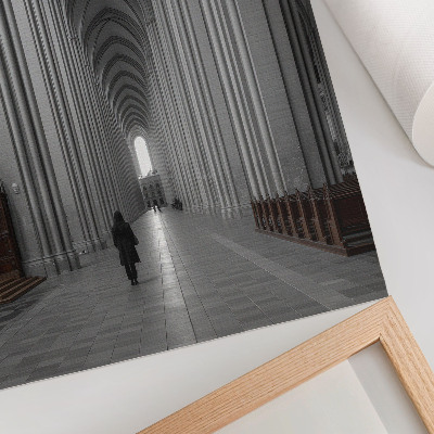 Poster Gotisk arkitektur med majestätiska kolonner