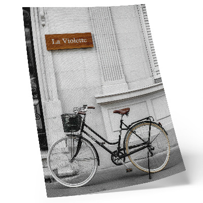 Hållbar väggposter Elegant cykel och klassisk arkitektur