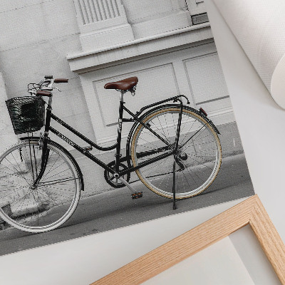 Hållbar väggposter Elegant cykel och klassisk arkitektur
