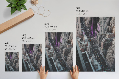 Poster Moderna skyskrapor på New Yorks gator