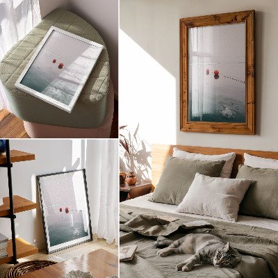 Poster Vattenisbojar orange kall bakgrund