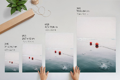 Poster Vattenisbojar orange kall bakgrund