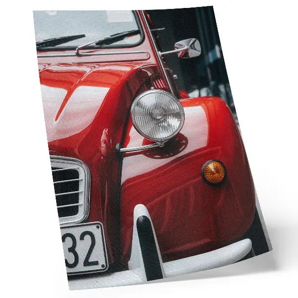 Hållbar väggposter klassisk bil med uttrycksfulla detaljer i retrostil