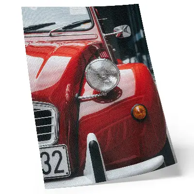 Hållbar väggposter klassisk bil med uttrycksfulla detaljer i retrostil