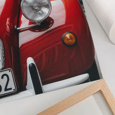 Hållbar väggposter klassisk bil med uttrycksfulla detaljer i retrostil