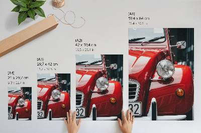 Hållbar väggposter Klassisk bil, uttrycksfulla detaljer, retroatmosfär