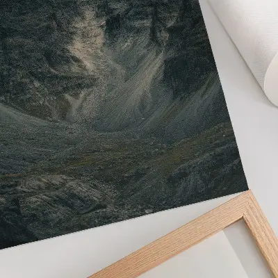 Poster majestätiska bergstoppar i rå natur