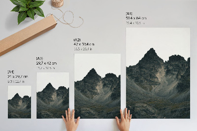 Poster Majestätiska bergstoppar, rå natur