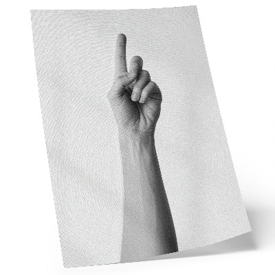 Affisch Monokrom hand på en tom bakgrund