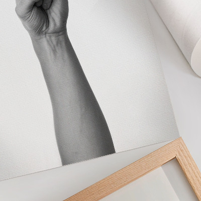 Dekorativ väggaffisch Svartvit minimalistisk handgest
