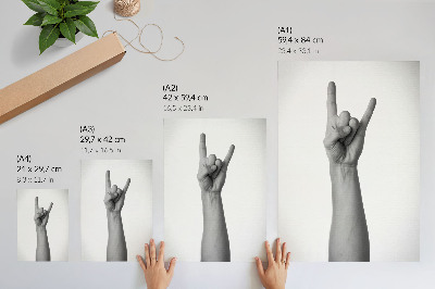 Dekorativ väggaffisch Svartvit minimalistisk handgest