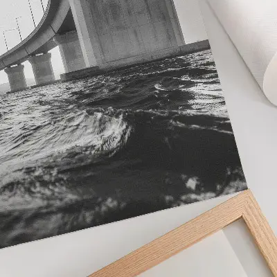Affisch minimalism med modern broarkitektur