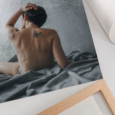 Hållbar väggposter Minimalistisk naken i grå nyanser