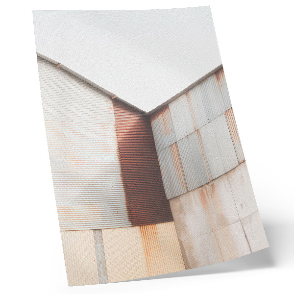 Poster Geometriska paneler av metall och rost