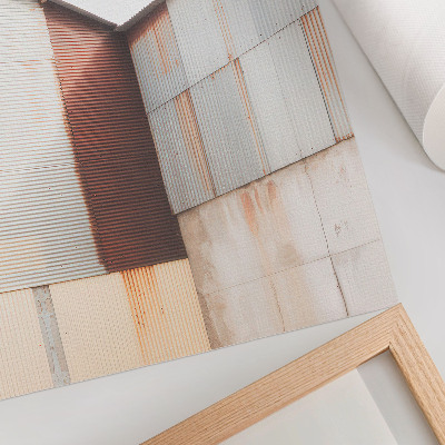 Poster Geometriska paneler av metall och rost