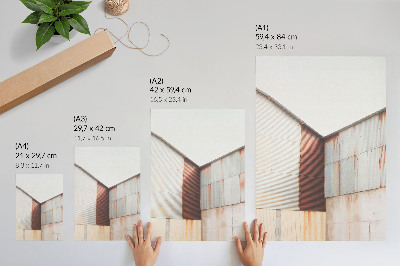 Poster Geometriska paneler av metall och rost