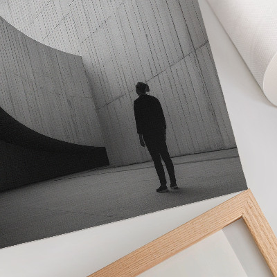 Hållbar väggposter Böjd arkitektur monokromatiska toner